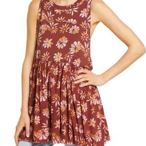 *NEW* Free People Madison Print Tank Dress Tunic Floral Daisy Size S